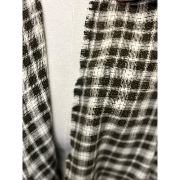 Knox Rose Women’s Open Front Asymmetrical Checkered Cardigan Top Black White XL - Picture 5 of 12